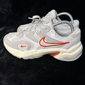 Nike AL8 IB3952-003 Womens US 8 Running Shoes‎ Wolf Gray Picante Red Sneakers